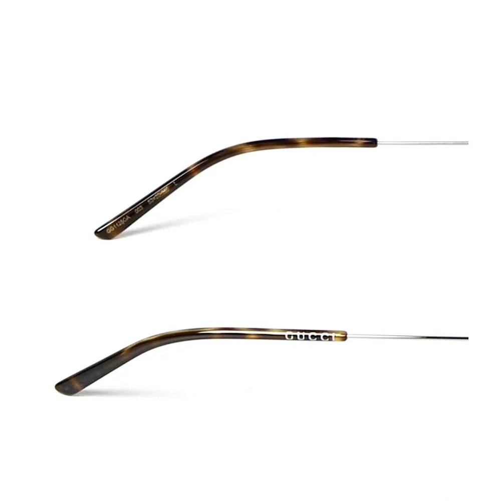 Gucci GG1125OA Eyeglasses Silver Metal Oval
